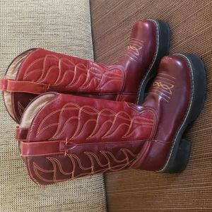 John Fluevog F Shoe Cowboy High Flame Boots